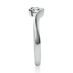 Solitär Ring Damenring aus 585 Gold Weißgold mit Diamant Brillant 0,25 Ct.