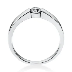 Solitär Ring Damenring aus 750 Gold Weißgold mit Diamant Brillant 0,25 Ct.
