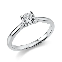 Solitär Ring Damenring aus 585 Gold Weißgold mit Diamant Brillant 0,50 Ct.