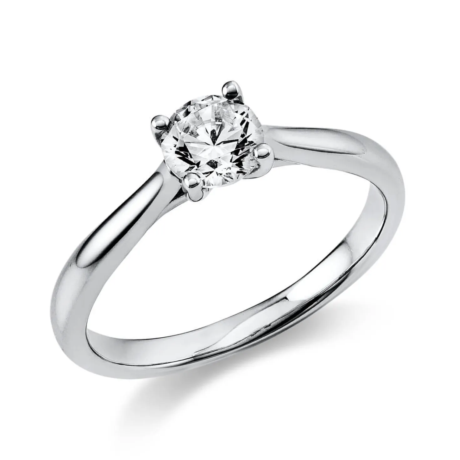 Solitär Ring Damenring aus 585 Gold Weißgold mit Diamant Brillant 0,50 Ct.