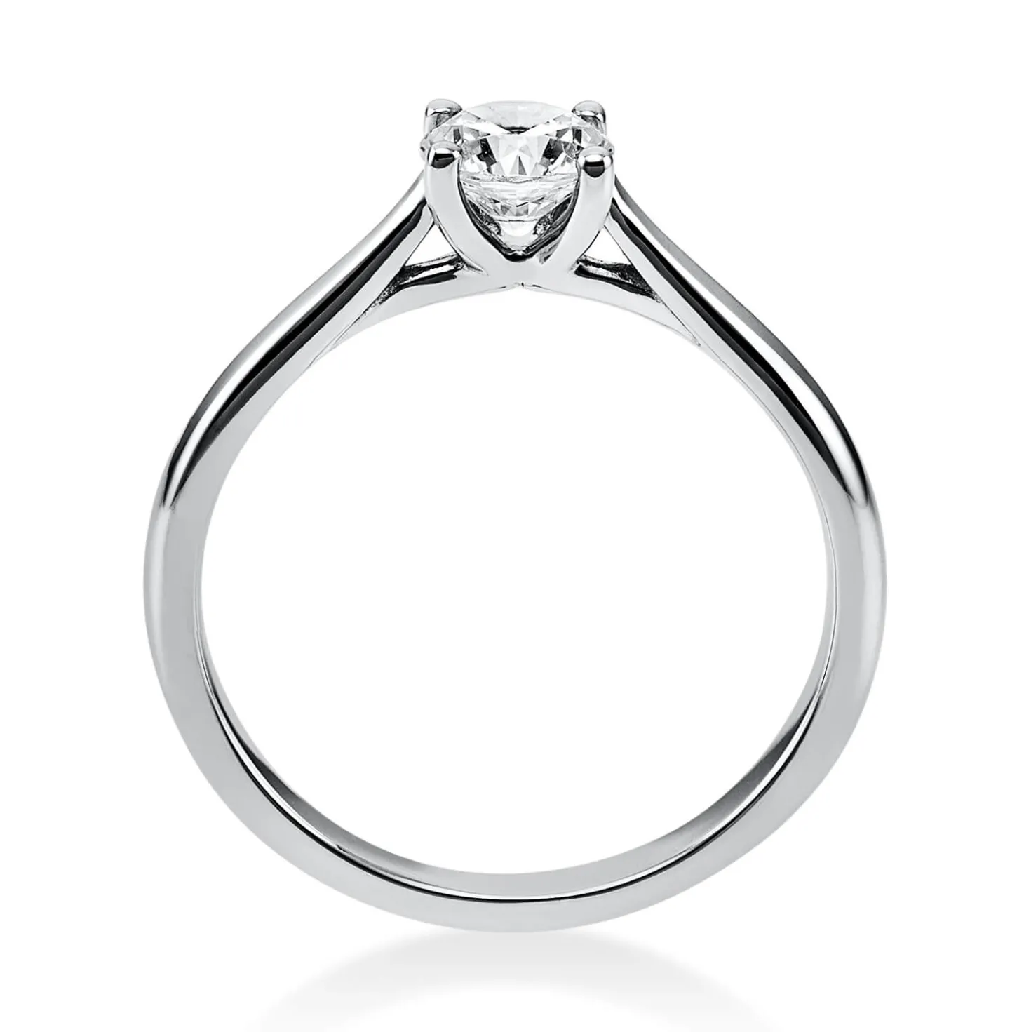 Solitär Ring Damenring aus 585 Gold Weißgold mit Diamant Brillant 0,50 Ct.