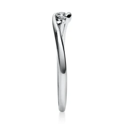 Solitär Ring Damenring aus 585 Gold Weißgold mit Diamant Brillant 0,05 Ct.