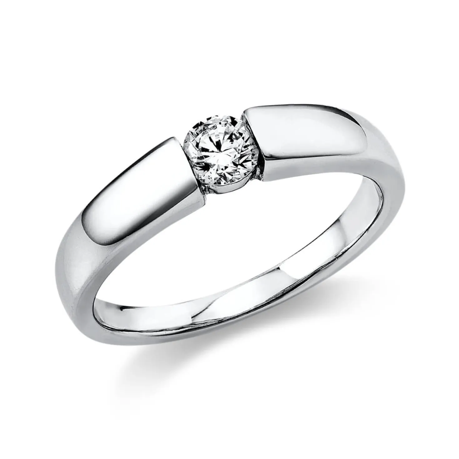 Solitär Ring Damenring aus 950 Platin mit Diamant Brillant 0,25 Ct.