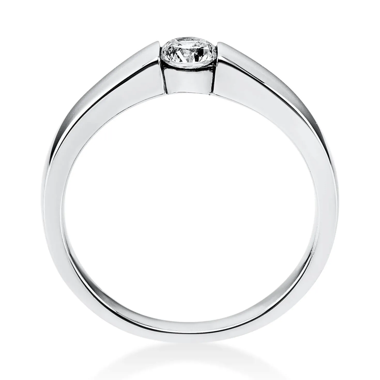 Solitär Ring Damenring aus 950 Platin mit Diamant Brillant 0,25 Ct.