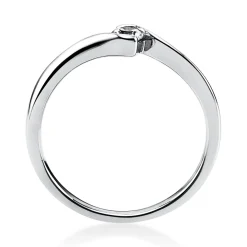 Solitär Ring Damenring aus 950 Platin mit Diamant Brillant 0,15 Ct.