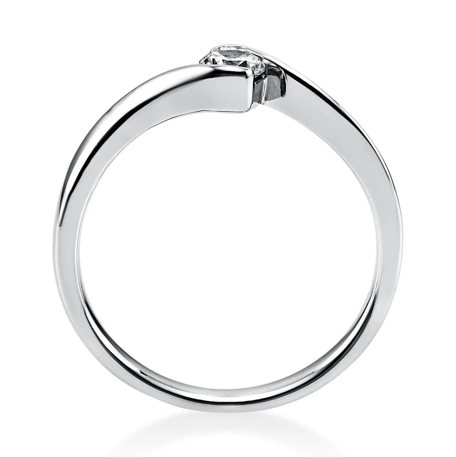 Solitär Ring Damenring aus 950 Platin mit Diamant Brillant 0,20 Ct.