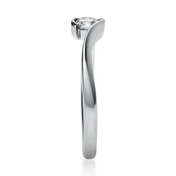 Solitär Ring Damenring aus 950 Platin mit Diamant Brillant 0,20 Ct.