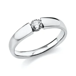 Solitär Ring Damenring aus 950 Platin mit Diamant Brillant 0,20 Ct.