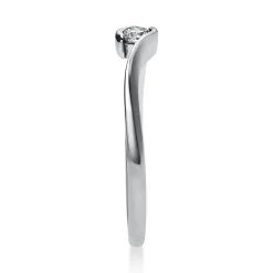 Solitär Ring Damenring aus 950 Platin mit Diamant Brillant 0,10 Ct.