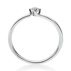Solitär Ring Damenring aus 950 Platin mit Diamant Brillant 0,15 Ct.