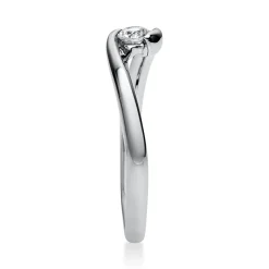 Solitär Ring Damenring aus 950 Platin mit Diamant Brillant 0,15 Ct.