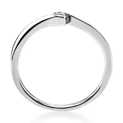 Solitär Ring Damenring aus 950 Platin mit Diamant Brillant 0,05 Ct.