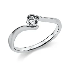 Solitär Ring Damenring aus 950 Platin mit Diamant Brillant 0,25 Ct.