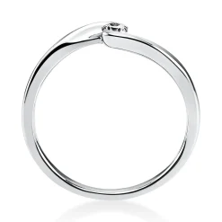 Solitär Ring Damenring aus 950 Platin mit Diamant Brillant 0,10 Ct.
