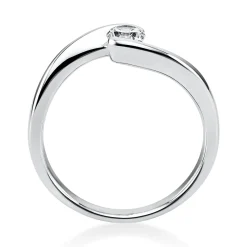 Solitär Ring Damenring aus 950 Platin mit Diamant Brillant 0,25 Ct.