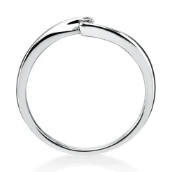 Solitär Ring Damenring aus 950 Platin mit Diamant Brillant 0,05 Ct.