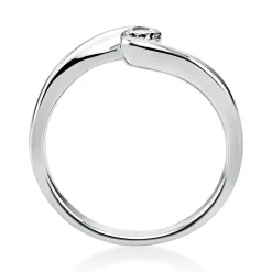 Solitär Ring Damenring aus 950 Platin mit Diamant Brillant 0,20 Ct. B: 2,2mm