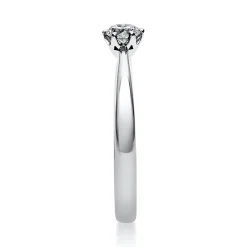 Solitär Ring Damenring aus 950 Platin mit Diamant Brillant 0,20 Ct. 6er-Krappe