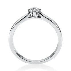 Solitär Ring Damenring aus 950 Platin mit Diamant Brillant 0,20 Ct. 4er-Krappe