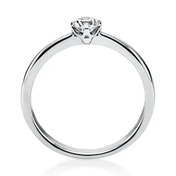 Solitär Ring Damenring aus 950 Platin mit Diamant Brillant 0,25 Ct 6er-Krappe