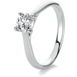 Solitär Ring Damenring aus 950 Platin mit Diamant Brillant 0,70 Ct. 4er-Krappe