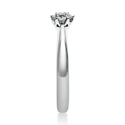 Solitär Ring Damenring aus 950 Platin mit Diamant Brillant 0,30 Ct. 6er-Krappe
