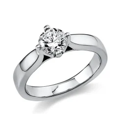 Solitär Ring Damenring aus 950 Platin mit Diamant Brillant 0,70 Ct. 4er-Krappe