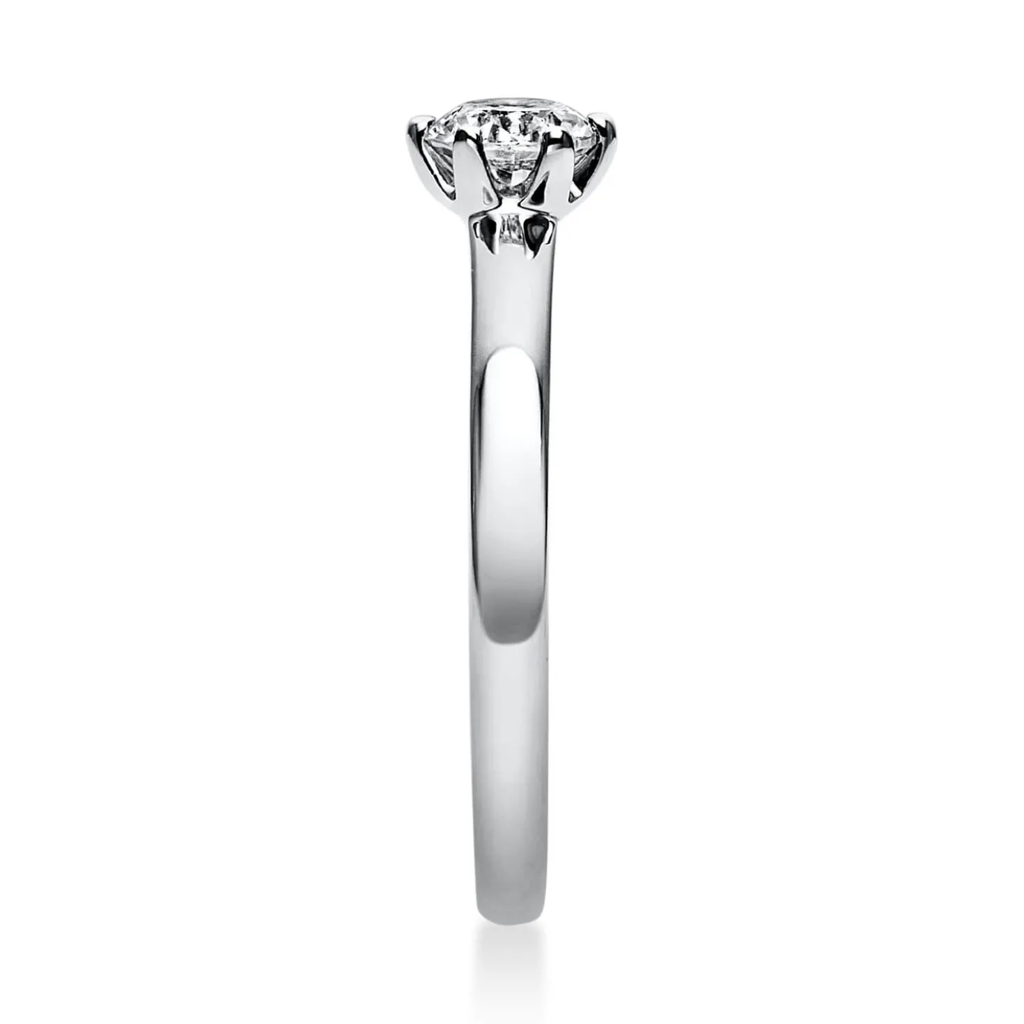 Solitär Ring Damenring aus 950 Platin mit Diamant Brillant 0,40 Ct. 6er-Krappe