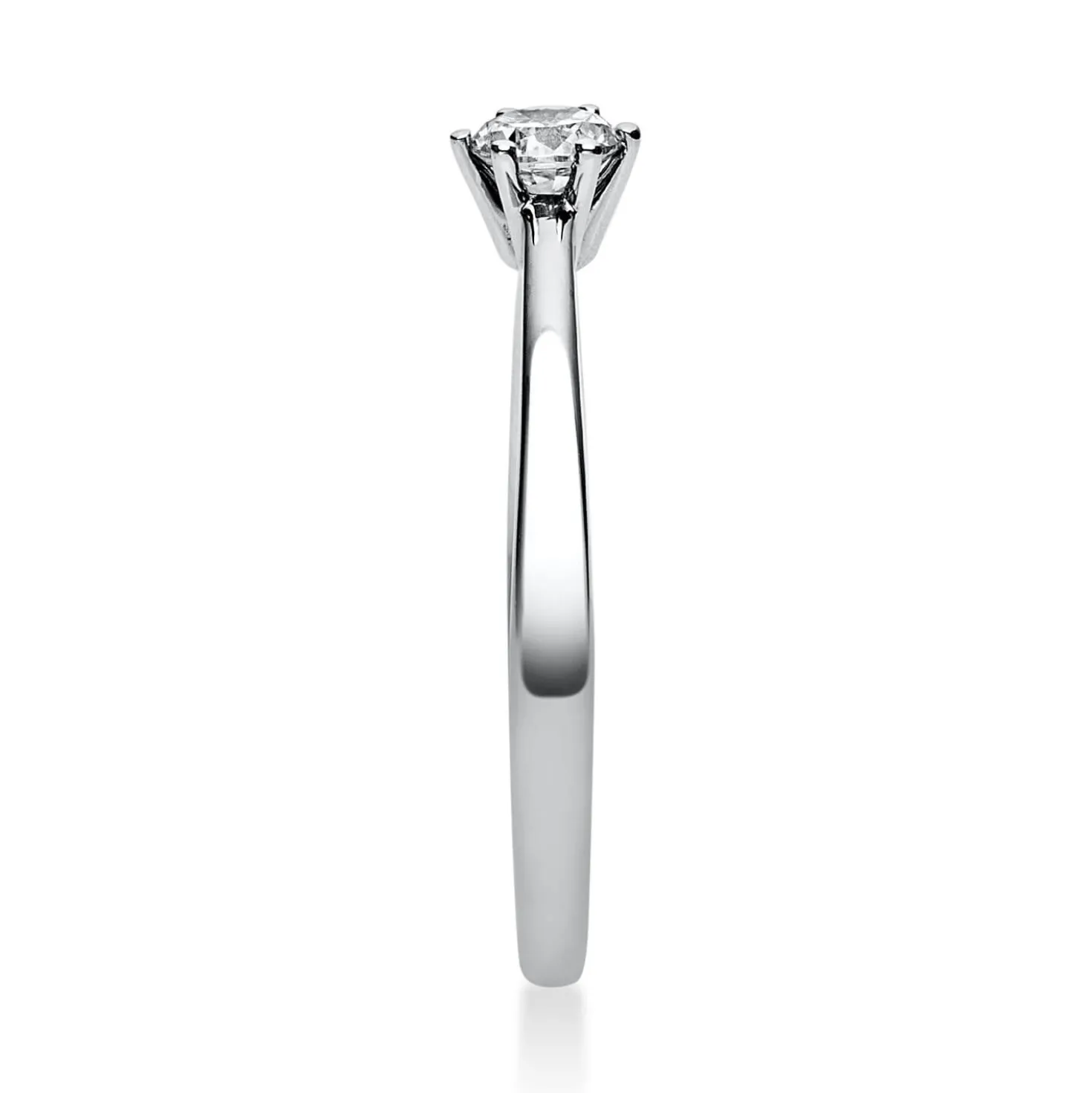 Solitär Ring Damenring aus 950 Platin mit Diamant Brillant 0,20 Ct. 6er-Krappe