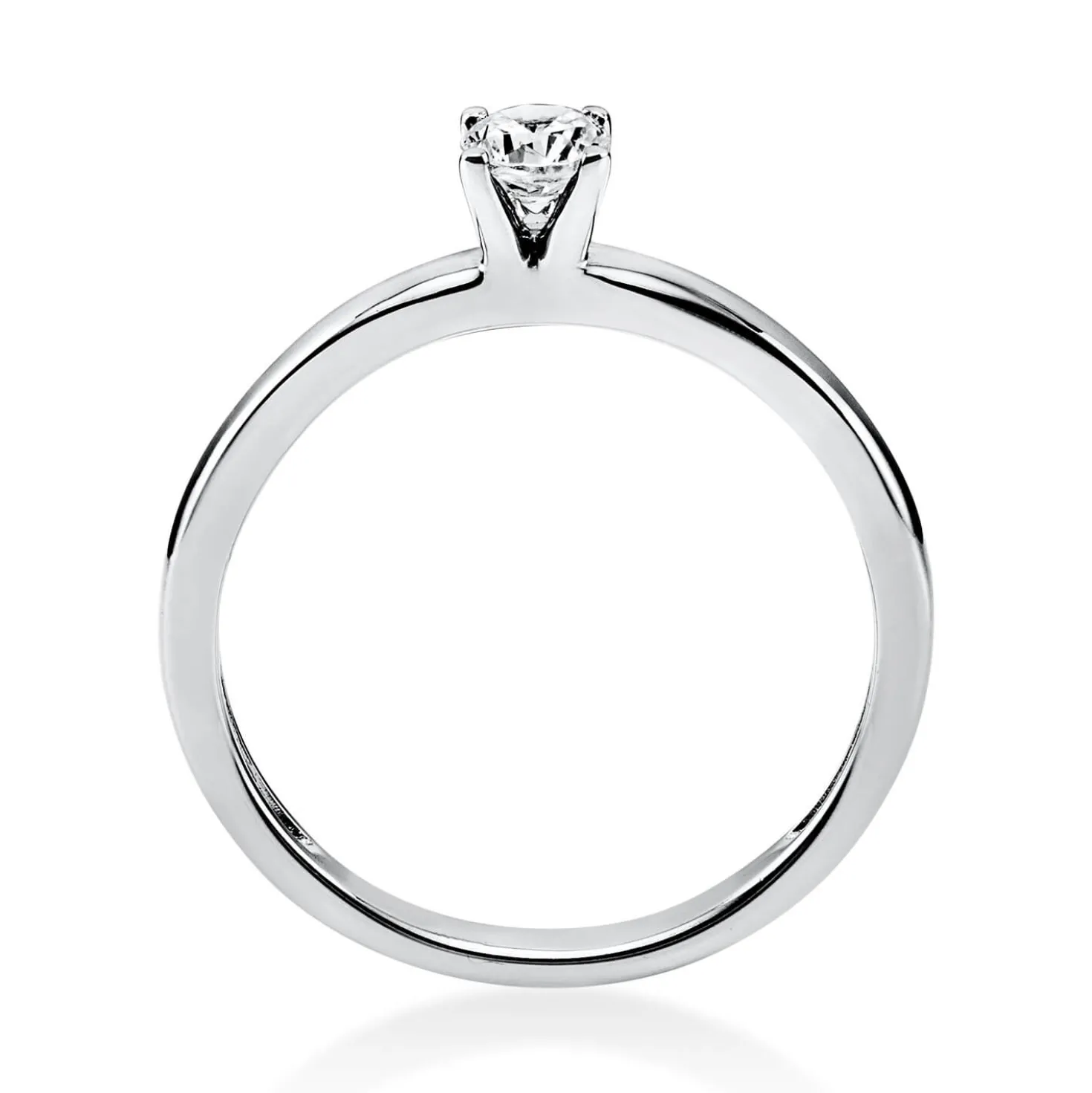 Solitär Ring Damenring aus 950 Platin mit Diamant Brillant 0,20 Ct. 4er-Krappe