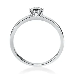 Solitär Ring Damenring aus 950 Platin mit Diamant Brillant 0,30 Ct. 6er-Krappe