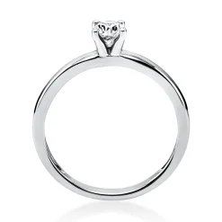 Solitär Ring Damenring aus 950 Platin mit Diamant Brillant 0,25 Ct 4er-Krappe