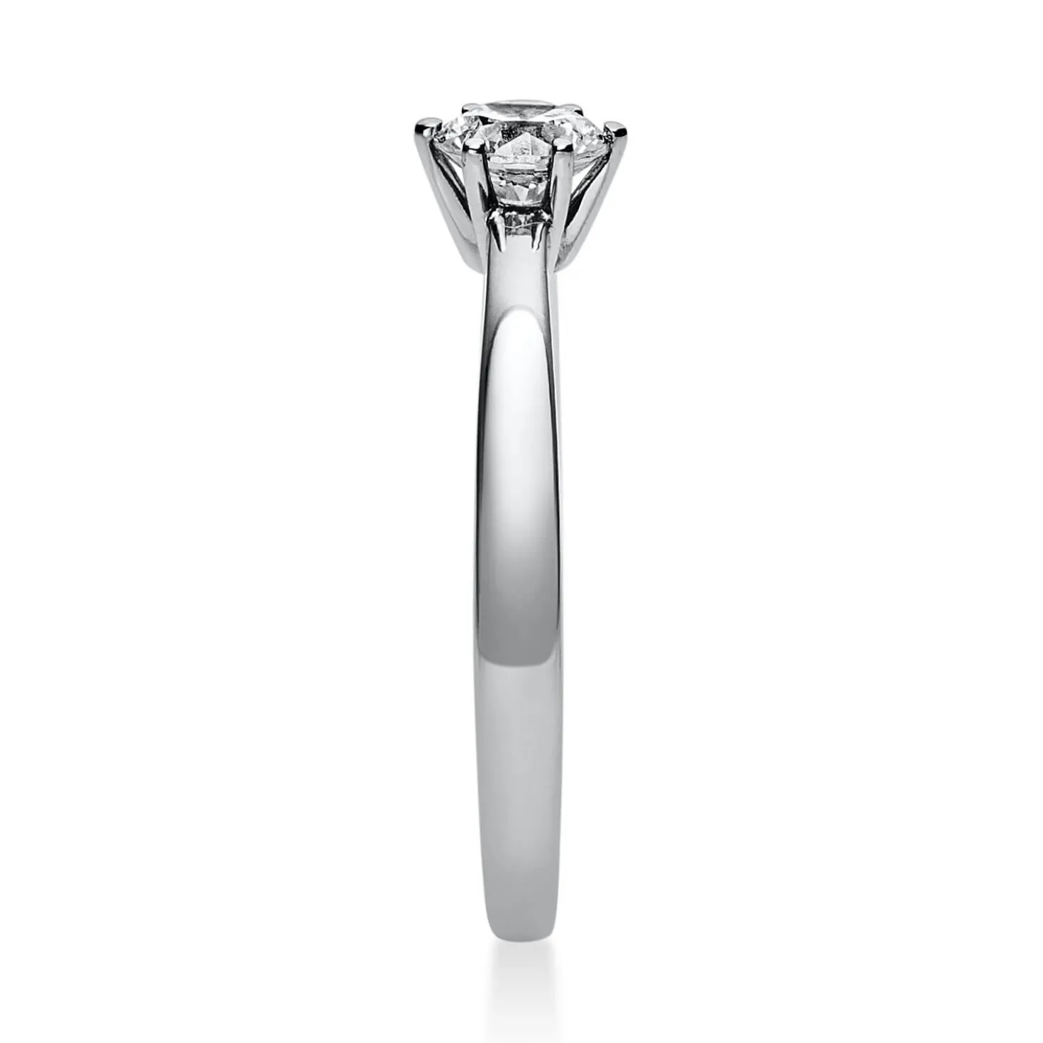 Solitär Ring Damenring aus 950 Platin mit Diamant Brillant 0,40 Ct. 6er-Krappe
