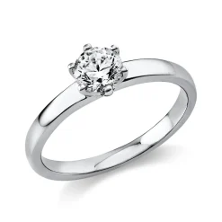 Solitär Ring Damenring aus 950 Platin mit Diamant Brillant 0,70 Ct. 6er-Krappe