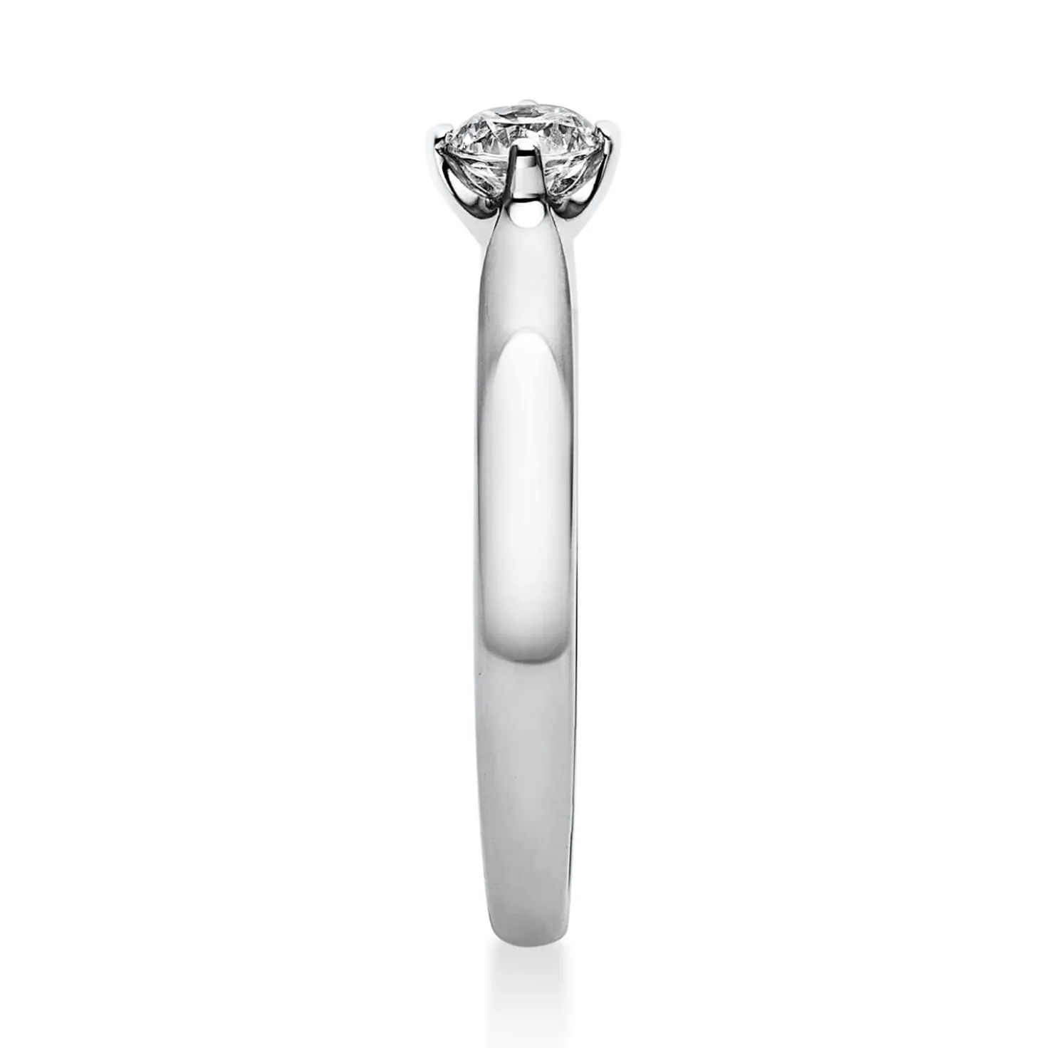 Solitär Ring Damenring aus 950 Platin mit Diamant Brillant 0,25 Ct 4er-Krappe