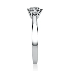 Solitär Ring Damenring aus 950 Platin mit Diamant Brillant 0,50 Ct. 6er-Krappe