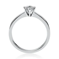 Solitär Ring Damenring aus 950 Platin mit Diamant Brillant 0,50 Ct. 6er-Krappe