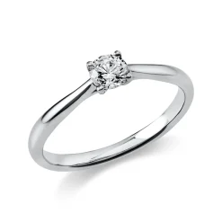 Solitär Ring Damenring aus 950 Platin mit Diamant Brillant 0,30 Ct. 4er-Krappe