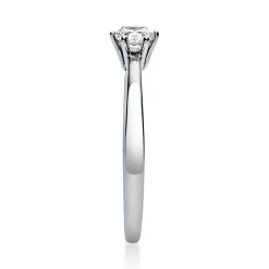 Solitär Ring Damenring aus 950 Platin mit Diamant Brillant 0,25 Ct 6er-Krappe