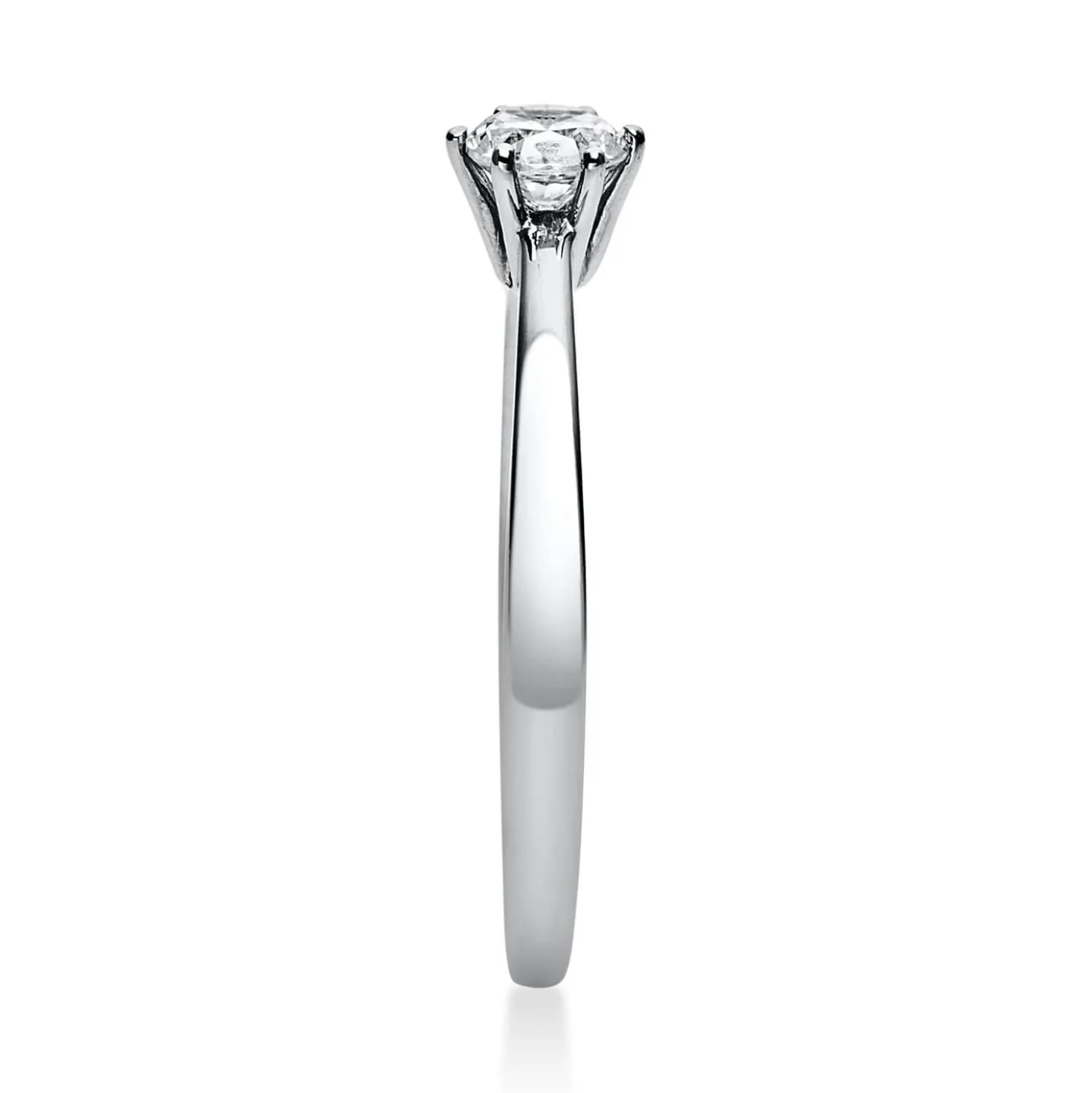 Solitär Ring Damenring aus 950 Platin mit Diamant Brillant 0,25 Ct 6er-Krappe
