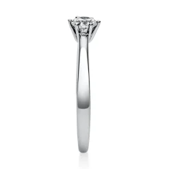 Solitär Ring Damenring aus 950 Platin mit Diamant Brillant 0,30 Ct. 6er-Krappe