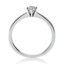 Solitär Ring Damenring aus 950 Platin mit Diamant Brillant 0,30 Ct. 6er-Krappe