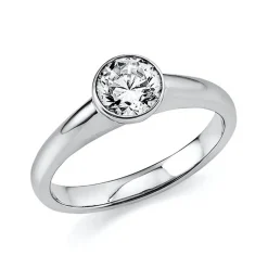 Solitär Ring Damenring aus 950 Platin mit Diamant Brillant 0,70 Ct. Zarge