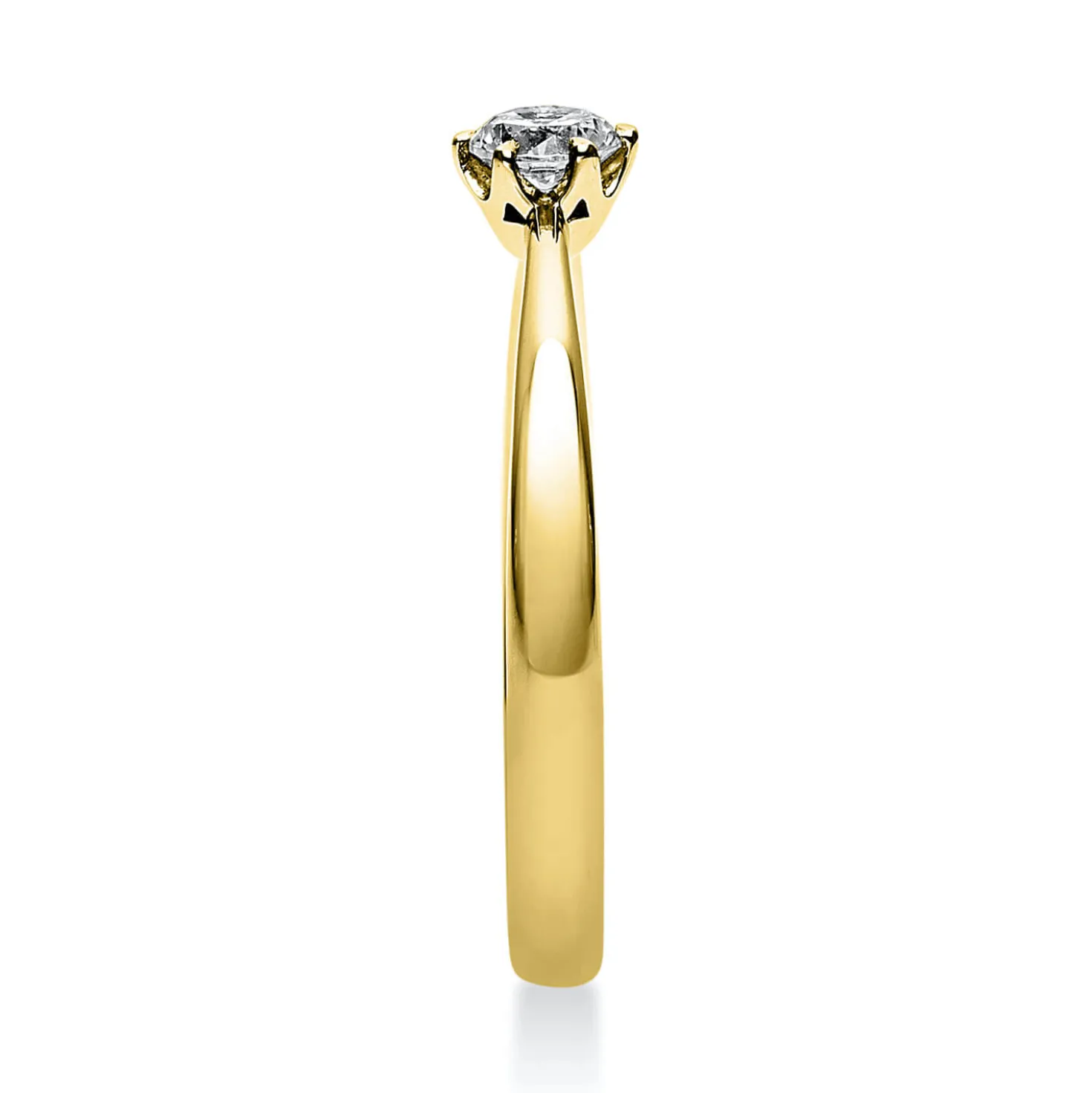 Solitär Ring Damenring 585 Gold Gelbgold Diamant Brillant 0,20 Ct. 6er-Krappe