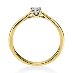 Solitär Ring Damenring 585 Gold Gelbgold Diamant Brillant 0,20 Ct. 4er-Krappe