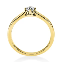 Solitär Ring Damenring 585 Gold Gelbgold Diamant Brillant 0,20 Ct. 4er-Krappe