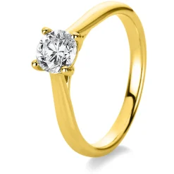 Solitär Ring Damenring 585 Gold Gelbgold Diamant Brillant 0,70 Ct. 4er-Krappe