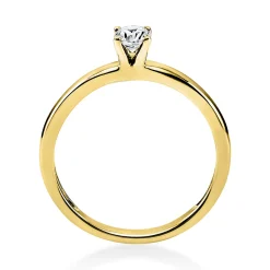 Solitär Ring Damenring 750 Gold Gelbgold Diamant Brillant 0,20 Ct. 4er-Krappe