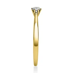 Solitär Ring Damenring 585 Gold Gelbgold Diamant Brillant 0,10 Ct. 6er-Krappe