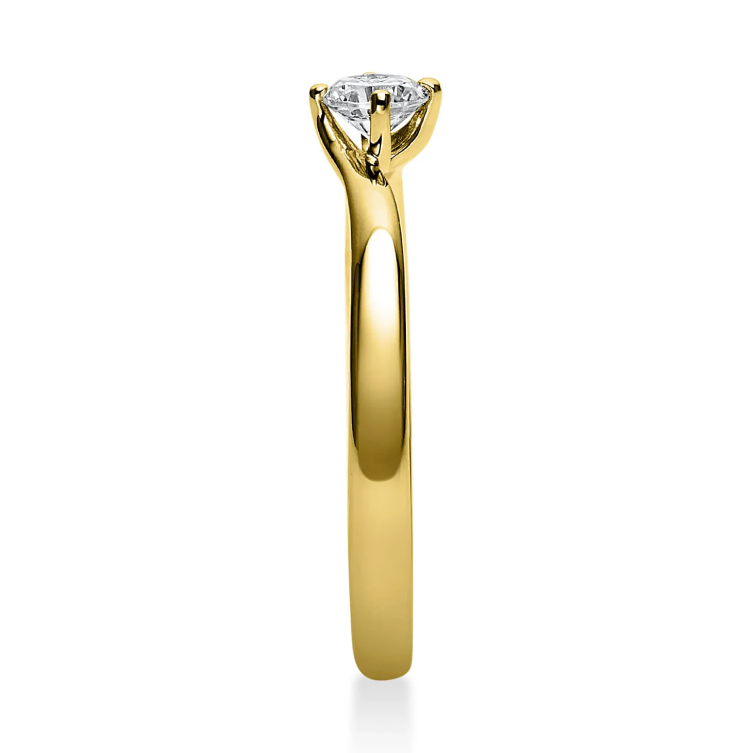 Solitär Ring Damenring 585 Gold Gelbgold Diamant Brillant 0,20 Ct. 4er-Krappe